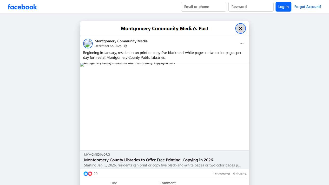 Beginning in January,... - Montgomery Community Media Facebook